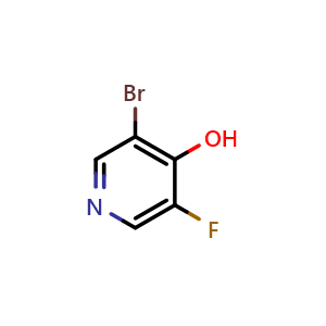 Chemical structure of 3-bromo-5-fluoropyridin-4-ol , CAS 1214342-60-5, AChemBlock U129249