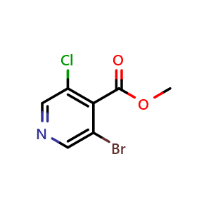 Chemical structure of methyl 3-bromo-5-chloroisonicotinate , CAS 1214361-19-9, AChemBlock U129251