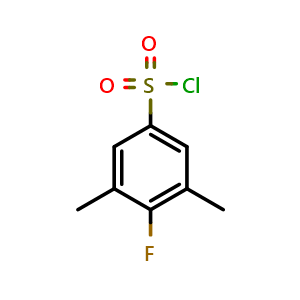 Chemical structure of 4-fluoro-3,5-dimethylbenzenesulfonyl chloride , CAS 122263-78-9, AChemBlock U129274