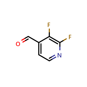 Chemical structure of 2,3-difluoroisonicotinaldehyde , CAS 1227502-65-9, AChemBlock U129292
