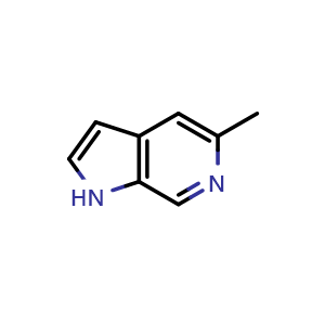 Chemical structure of 5-methyl-1H-pyrrolo[2,3-c]pyridine , CAS 1260381-52-9, AChemBlock U129387