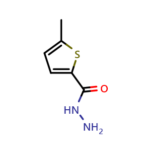 Chemical structure of 5-methylthiophene-2-carbohydrazide , CAS 126768-40-9, AChemBlock U129441