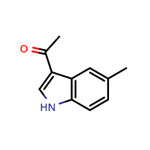 Chemical structure of 1-(5-methyl-1H-indol-3-yl)ethan-1-one , CAS 1312226-08-6, AChemBlock U129493