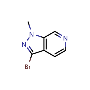 Chemical structure of 3-Bromo-1-methyl-1H-pyrazolo[3,4-c]pyridine , CAS 1326715-73-4, AChemBlock U129503
