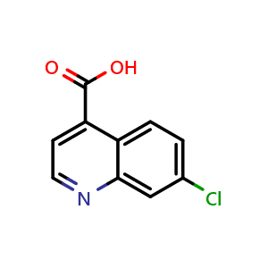 Chemical structure of 7-chloroquinoline-4-carboxylic acid , CAS 13337-66-1, AChemBlock U129508