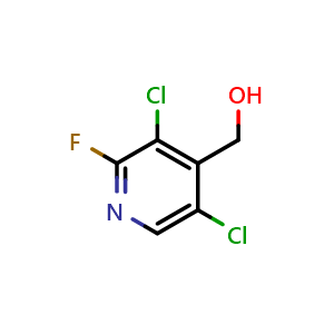 Chemical structure of (3,5-dichloro-2-fluoropyridin-4-yl)methanol , CAS 1360952-47-1, AChemBlock U129615