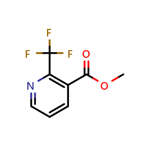 Chemical structure of Methyl 2-(trifluoromethyl)nicotinate , CAS 136483-17-5, AChemBlock U129634
