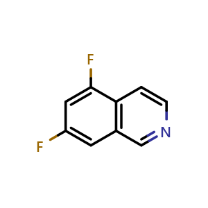 Chemical structure of 5,7-difluoroisoquinoline , CAS 1369186-67-3, AChemBlock U129661