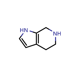 Chemical structure of 4,5,6,7-tetrahydro-1H-pyrrolo[2,3-c]pyridine , CAS 1369249-97-7, AChemBlock U129663
