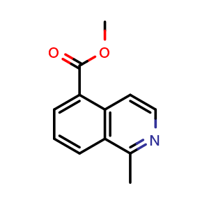 Chemical structure of methyl 1-methylisoquinoline-5-carboxylate , CAS 1369840-21-0, AChemBlock U129668