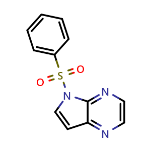 Chemical structure of 5-(phenylsulfonyl)-5H-pyrrolo[2,3-b]pyrazine , CAS 1388711-19-0, AChemBlock U129718