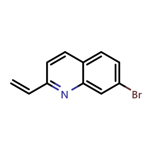 Chemical structure of 7-bromo-2-vinylquinoline , CAS 1416146-99-0, AChemBlock U129739