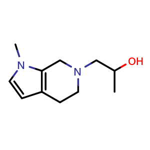 Chemical structure of 1-(1-methyl-1,4,5,7-tetrahydro-6H-pyrrolo[2,3-c]pyridin-6-yl)propan-2-ol , CAS 1439376-43-8, AChemBlock U129778