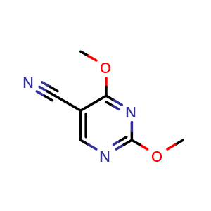 Chemical structure of 2,4-dimethoxypyrimidine-5-carbonitrile , CAS 14445-57-9, AChemBlock U129792