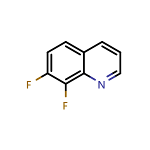 Chemical structure of 7,8-difluoroquinoline , CAS 145241-76-5, AChemBlock U129798