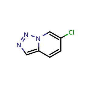 Chemical structure of 6-Chloro-[1,2,3]triazolo[1,5-a]pyridine , CAS 1513490-87-3, AChemBlock U129851