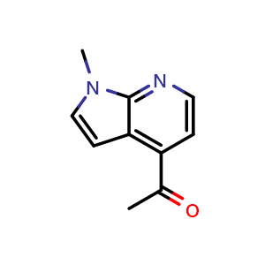 Chemical structure of 1-(1-methyl-1H-pyrrolo[2,3-b]pyridin-4-yl)ethan-1-one , CAS 1531618-70-8, AChemBlock U129873