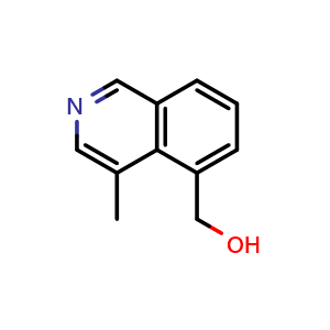 Chemical structure of (4-methylisoquinolin-5-yl)methanol , CAS 1537105-04-6, AChemBlock U129883