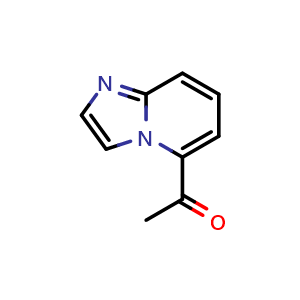 Chemical structure of 1-(imidazo[1,2-a]pyridin-5-yl)ethan-1-one , CAS 1542727-44-5, AChemBlock U129901