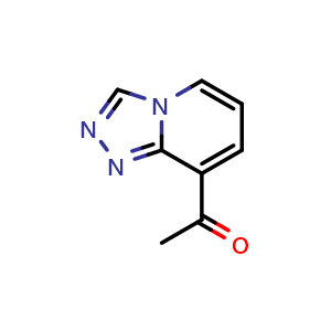 Chemical structure of 1-([1,2,4]triazolo[4,3-a]pyridin-8-yl)ethan-1-one , CAS 1547004-73-8, AChemBlock U129911