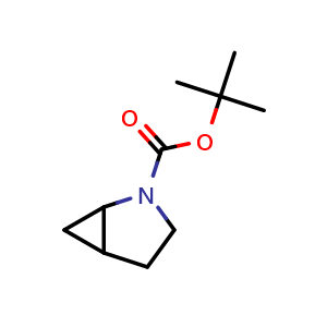 Chemical structure of tert-butyl 2-azabicyclo[3.1.0]hexane-2-carboxylate , CAS 154874-95-0, AChemBlock U129920