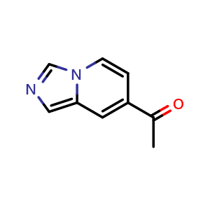 Chemical structure of 1-(imidazo[1,5-a]pyridin-7-yl)ethan-1-one , CAS 1550774-59-8, AChemBlock U129921