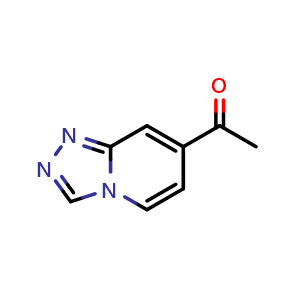 Chemical structure of 1-([1,2,4]triazolo[4,3-a]pyridin-7-yl)ethan-1-one , CAS 1551031-56-1, AChemBlock U129923