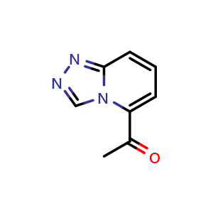 Chemical structure of 1-([1,2,4]triazolo[4,3-a]pyridin-5-yl)ethan-1-one , CAS 1551495-32-9, AChemBlock U129924