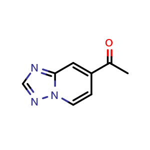 Chemical structure of 1-([1,2,4]Triazolo[1,5-a]pyridin-7-yl)ethan-1-one , CAS 1557479-27-2, AChemBlock U129945