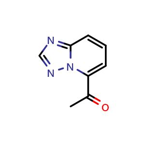 Chemical structure of 1-([1,2,4]triazolo[1,5-a]pyridin-5-yl)ethan-1-one , CAS 1558214-55-3, AChemBlock U129947
