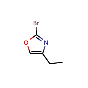 Chemical structure of 2-bromo-4-ethyloxazole , CAS 1600306-09-9, AChemBlock U129988