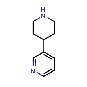 Chemical structure of 3-(piperidin-4-yl)pyridine , CAS 161609-89-8, AChemBlock U130006