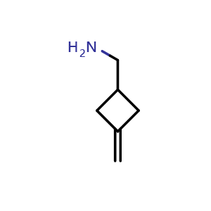 Chemical structure of (3-methylenecyclobutyl)methanamine , CAS 16333-93-0, AChemBlock U130019