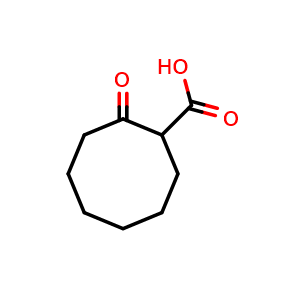 Chemical structure of 2-oxocyclooctane-1-carboxylic acid , CAS 166337-88-8, AChemBlock U130040