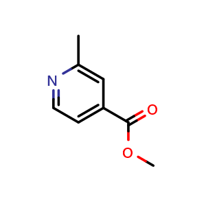 Chemical structure of methyl 2-methylisonicotinate , CAS 16830-24-3, AChemBlock U130051