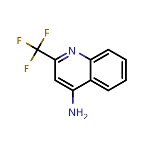 Chemical structure of 2-(trifluoromethyl)quinolin-4-amine , CAS 1700-93-2, AChemBlock U130063