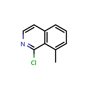 Chemical structure of 1-chloro-8-methylisoquinoline , CAS 174873-81-5, AChemBlock U130084