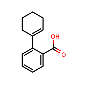 Chemical structure of 2-(Cyclohex-1-en-1-yl)benzoic acid , CAS 1780733-50-7, AChemBlock U130116