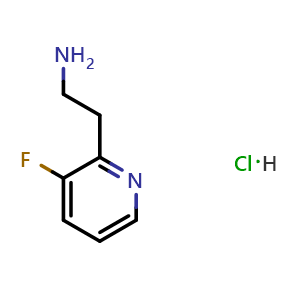 Chemical structure of 2-(3-fluoropyridin-2-yl)ethan-1-amine hydrochloride , CAS 1784443-81-7, AChemBlock U130159