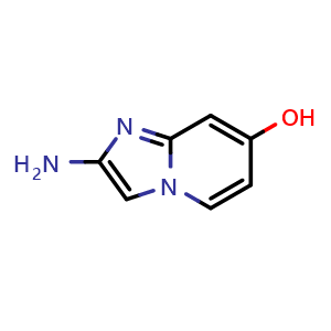 Chemical structure of 2-aminoimidazo[1,2-a]pyridin-7-ol , CAS 1785060-31-2, AChemBlock U130173