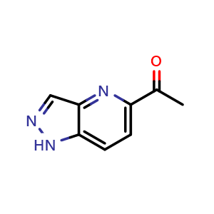 Chemical structure of 1-(1H-pyrazolo[4,3-b]pyridin-5-yl)ethan-1-one , CAS 1822632-18-7, AChemBlock U130232