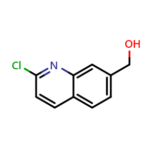 Chemical structure of (2-chloroquinolin-7-yl)methanol , CAS 1823116-42-2, AChemBlock U130240