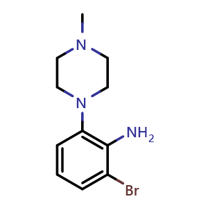 Chemical structure of 2-bromo-6-(4-methylpiperazin-1-yl)aniline , CAS 1872292-49-3, AChemBlock U130303