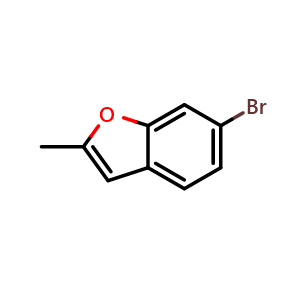 Chemical structure of 6-bromo-2-methylbenzofuran , CAS 188714-76-3, AChemBlock U130313
