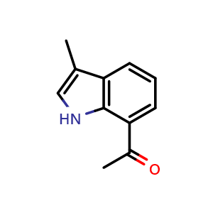 Chemical structure of 1-(3-methyl-1H-indol-7-yl)ethan-1-one , CAS 1893175-34-2, AChemBlock U130323