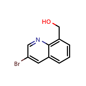 Chemical structure of (3-bromoquinolin-8-yl)methanol , CAS 1893895-02-7, AChemBlock U130326