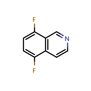 Chemical structure of 5,8-difluoroisoquinoline , CAS 1895191-24-8, AChemBlock U130335