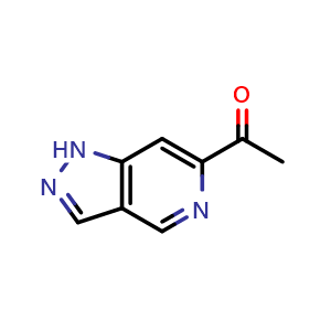 Chemical structure of 1-(1H-pyrazolo[4,3-c]pyridin-6-yl)ethan-1-one , CAS 1935993-34-2, AChemBlock U130378