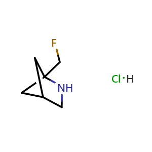 Chemical structure of 1-(fluoromethyl)-2-azabicyclo[2.1.1]hexane hydrochloride , CAS 1955507-12-6, AChemBlock U130392