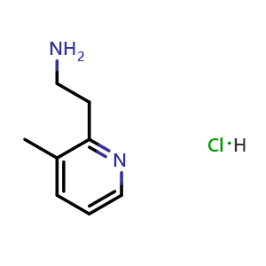 Chemical structure of 2-(3-methylpyridin-2-yl)ethan-1-amine hydrochloride , CAS 1955530-55-8, AChemBlock U130393
